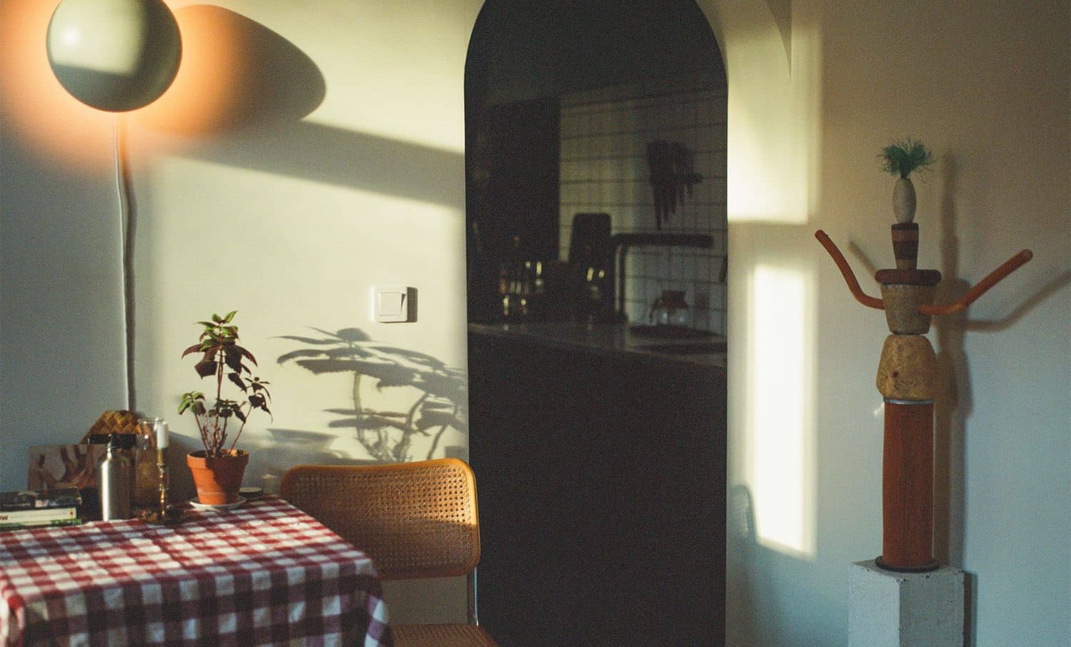 Dining area in Swedish apartment, covered by home insurance.